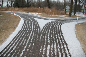 Anti-icing chemicals begin their work