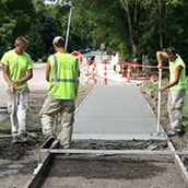 Sidewalk work