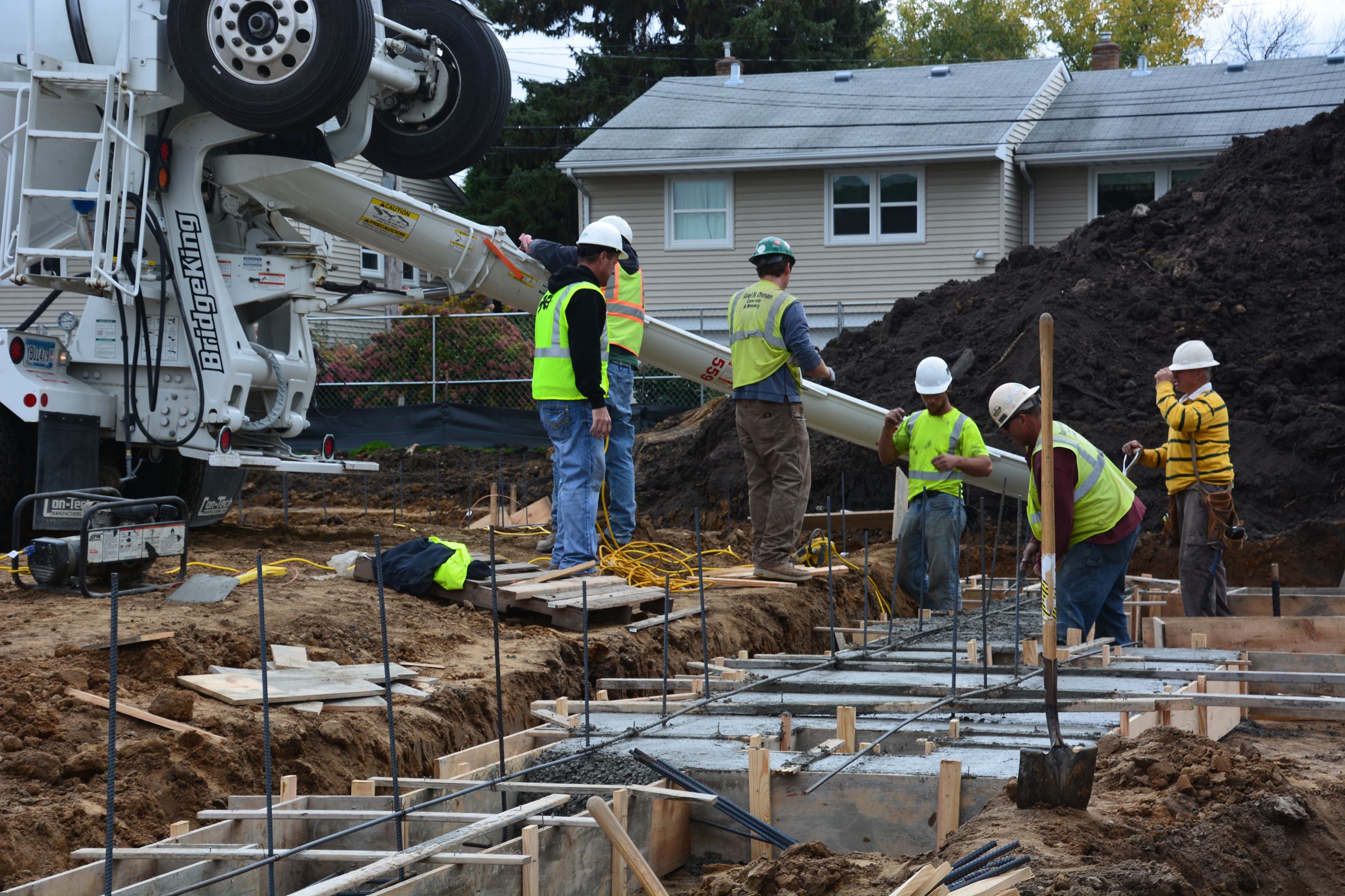 Pouring the concrete
