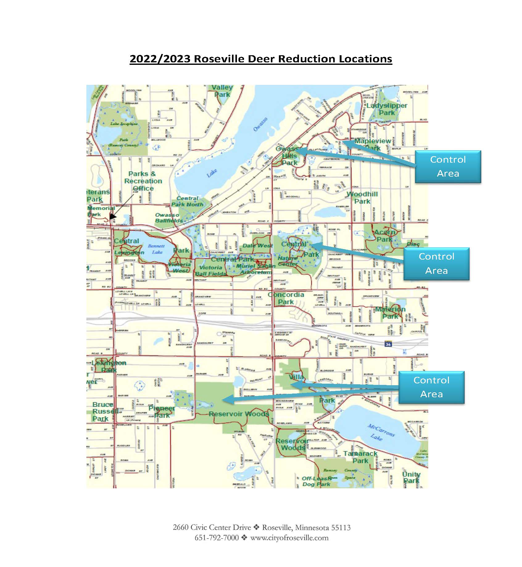 Deer Reduction Locations
