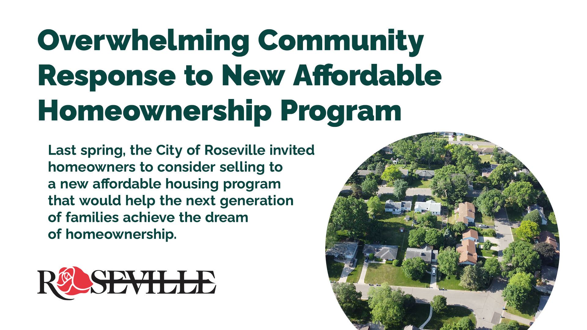 Overwhelming Community Response to New Affordable Homeownership Program 