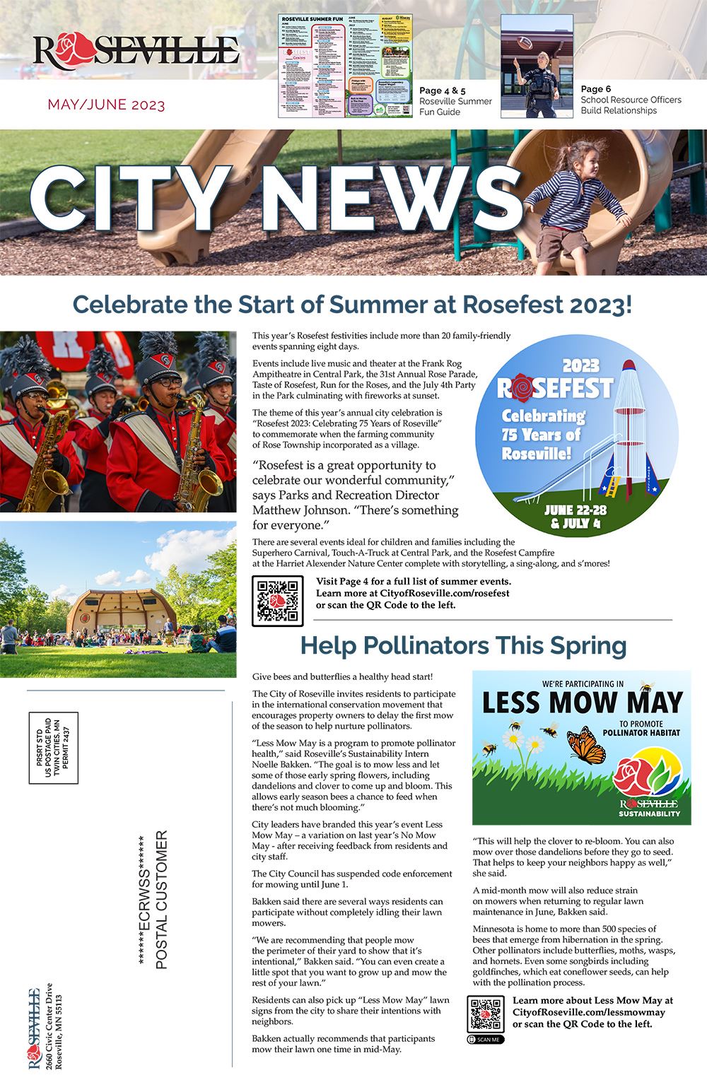 The front cover of the May/June newsletter.