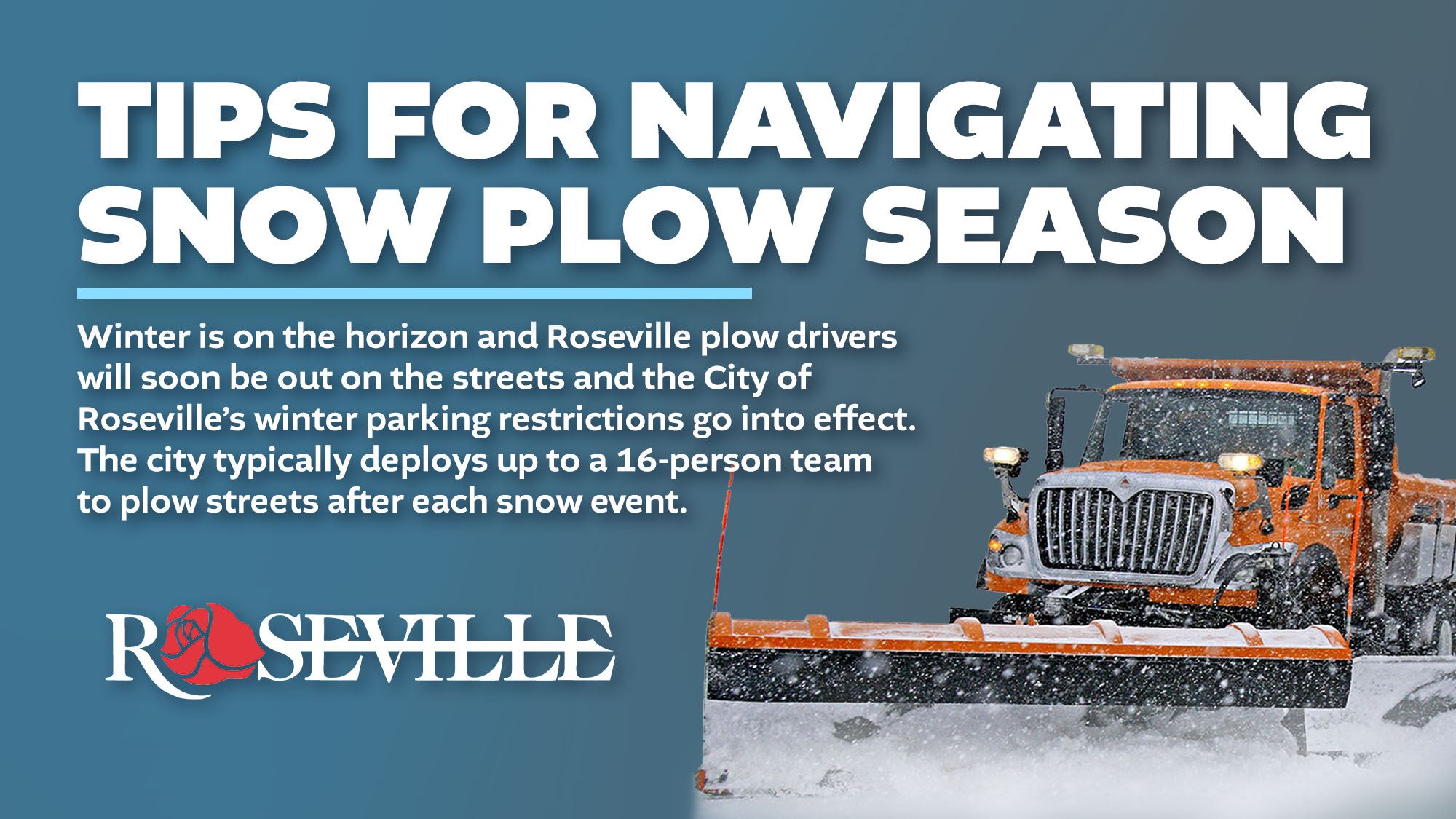 Tips for navigating snow plow season.
