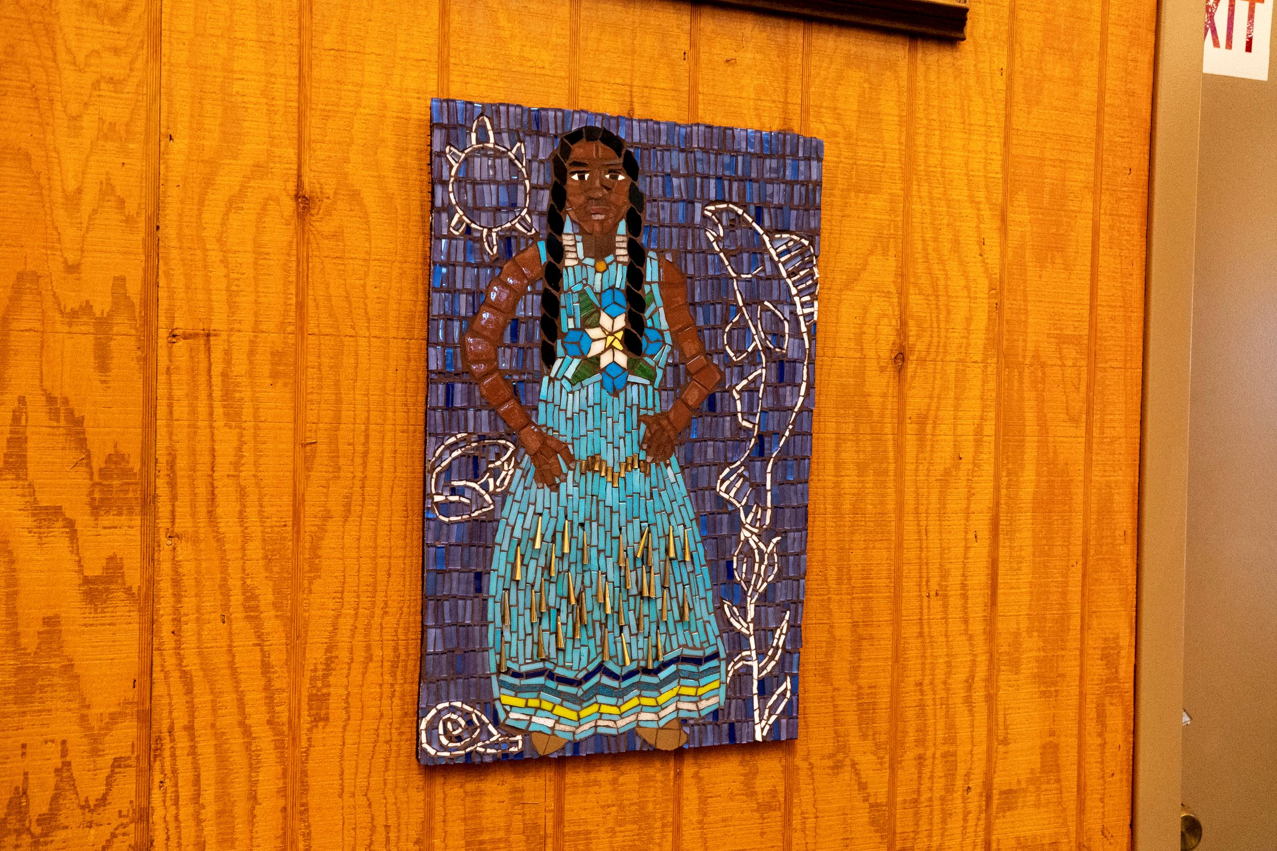 Art on the wall at Harriet Alexander Nature Center.