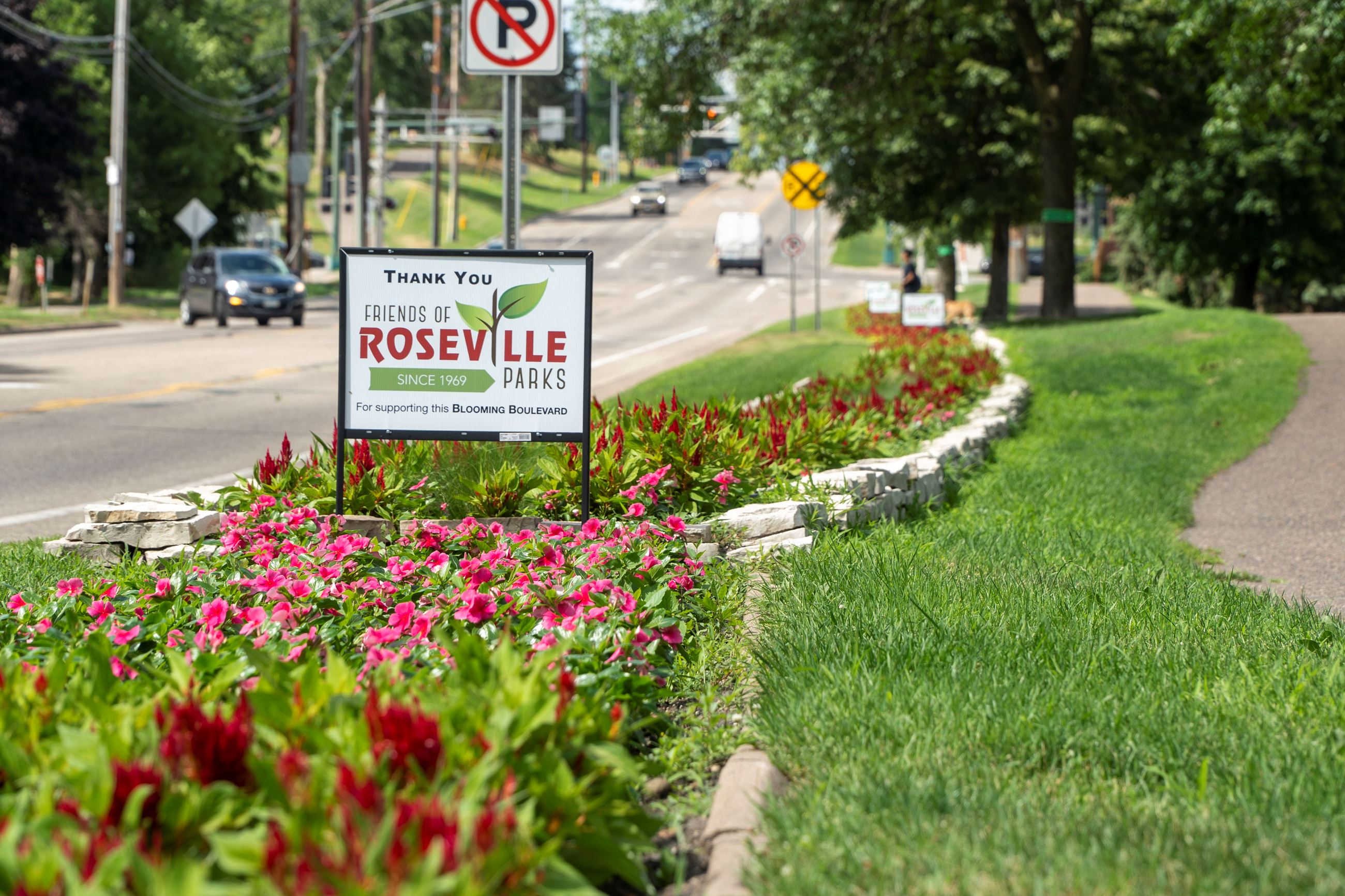 Blooming Boulevard on Lexington Ave in Roseville, MN.