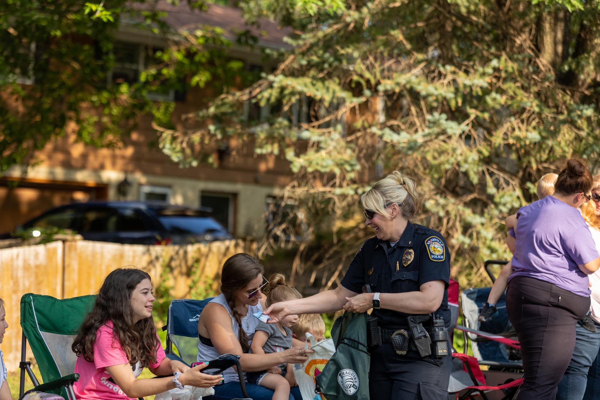 Police Chief Erika Scheider at a community event