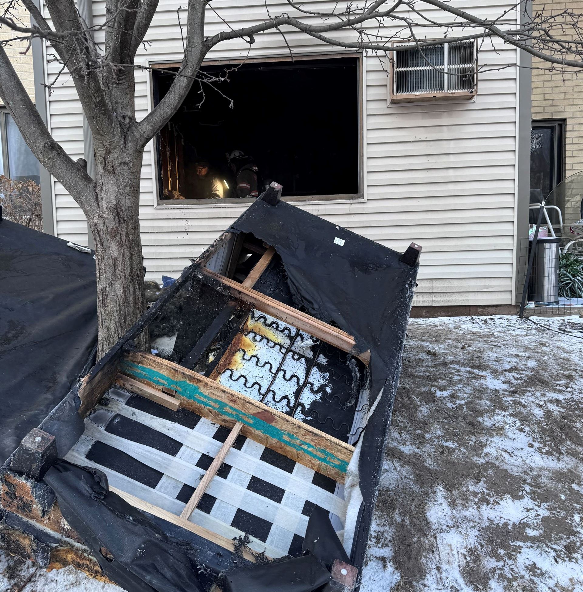 Roseville Firefighters at a structure fire on January 14, 2024.