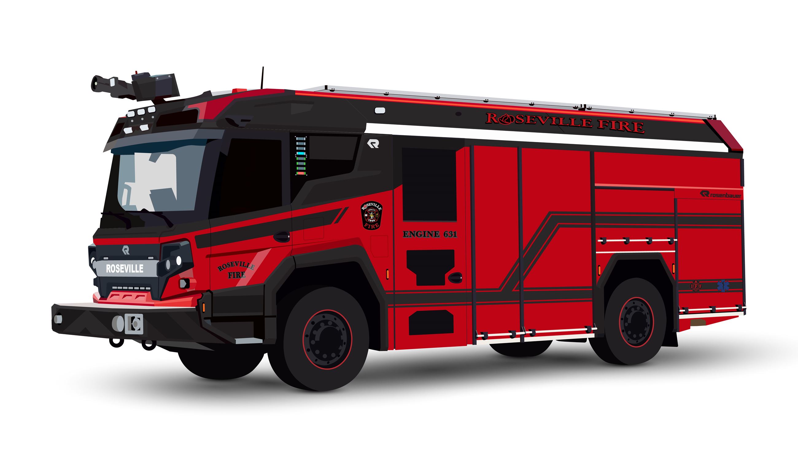 Roseville RTX electric fire engine