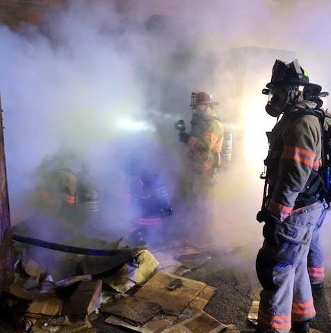 Roseville Fire responds to a dumpster fire.