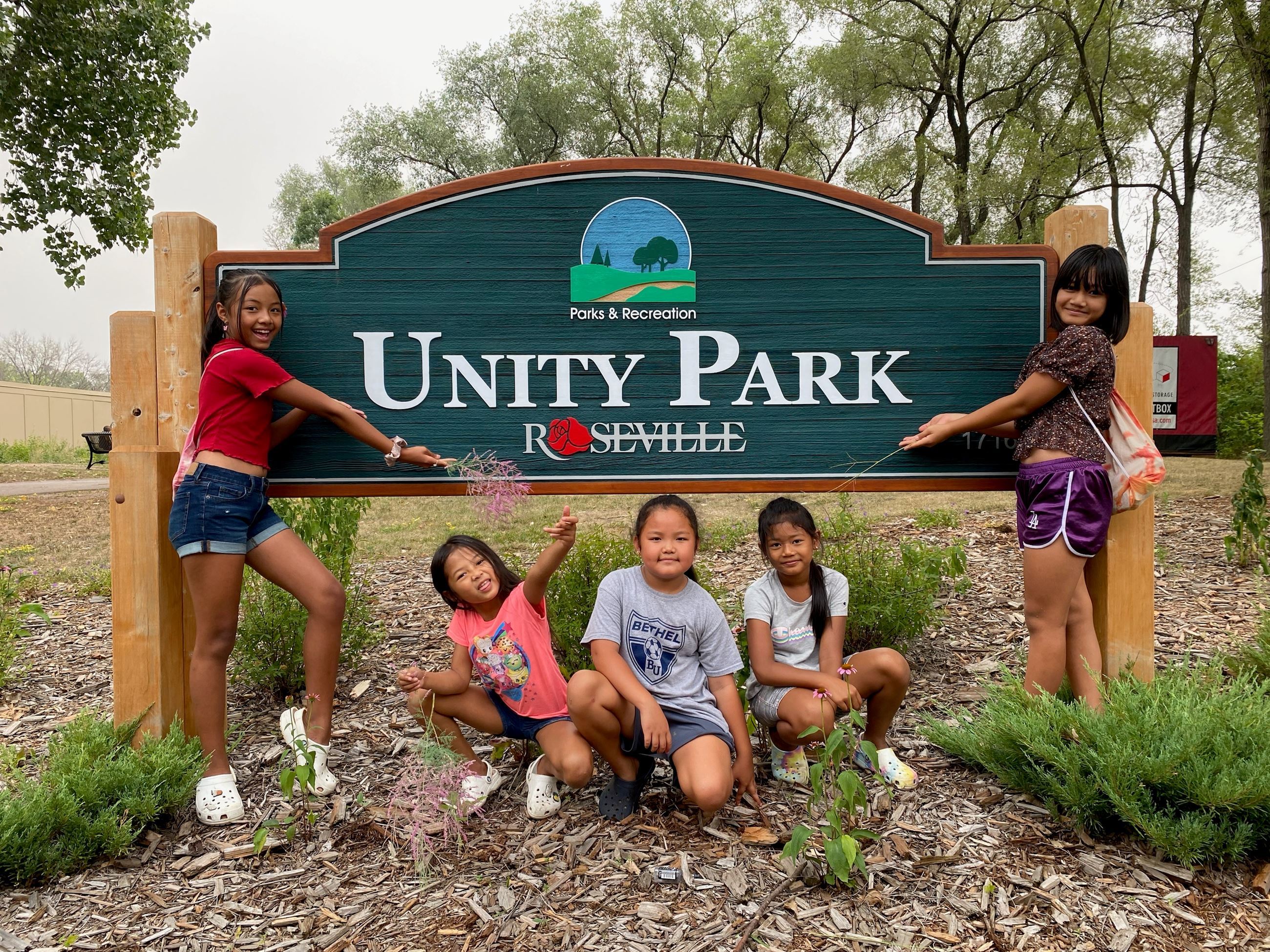 A picture of five children at Roseville's Unity Park.