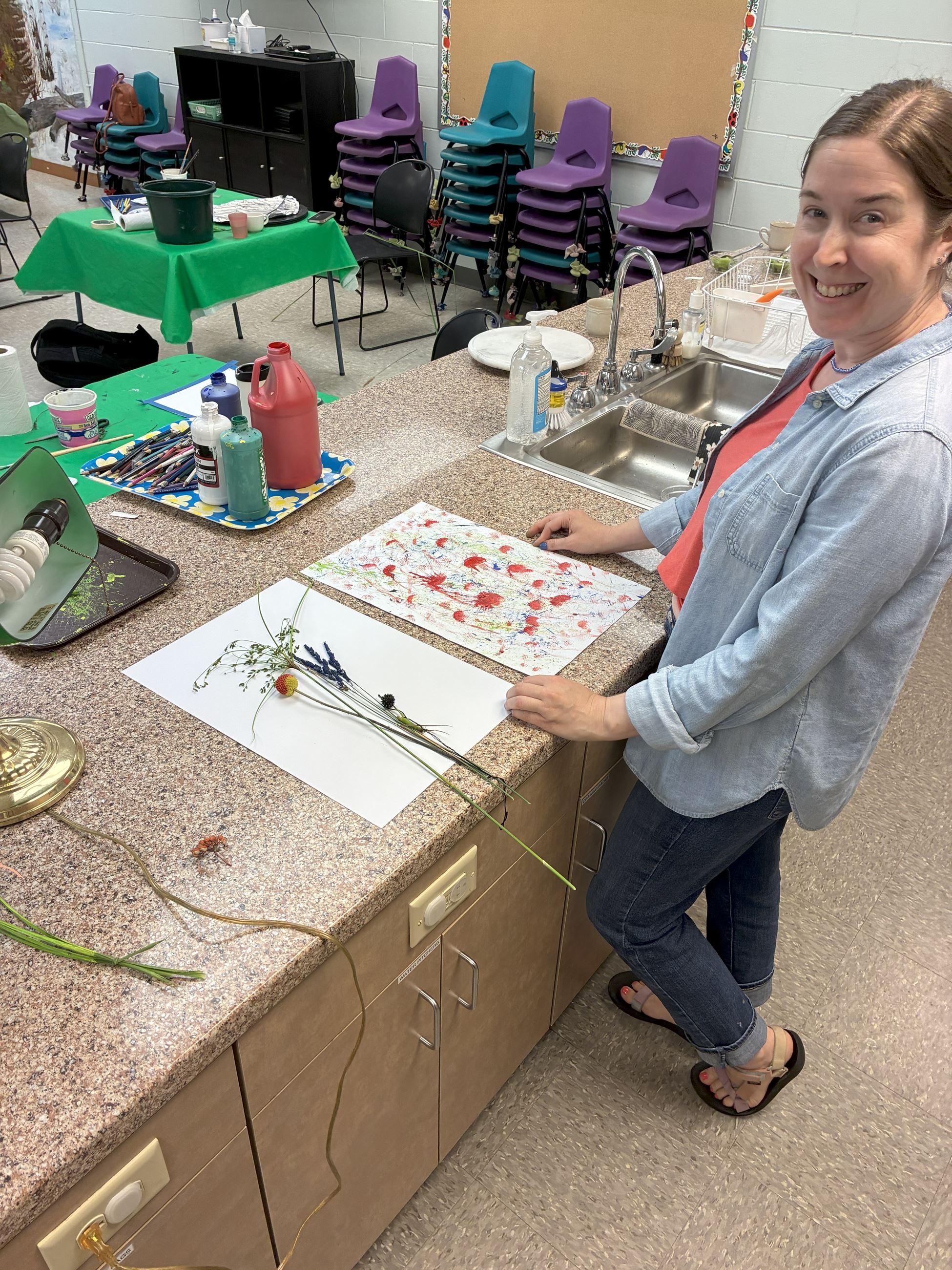 Art in Nature classs at HANC summer 2025